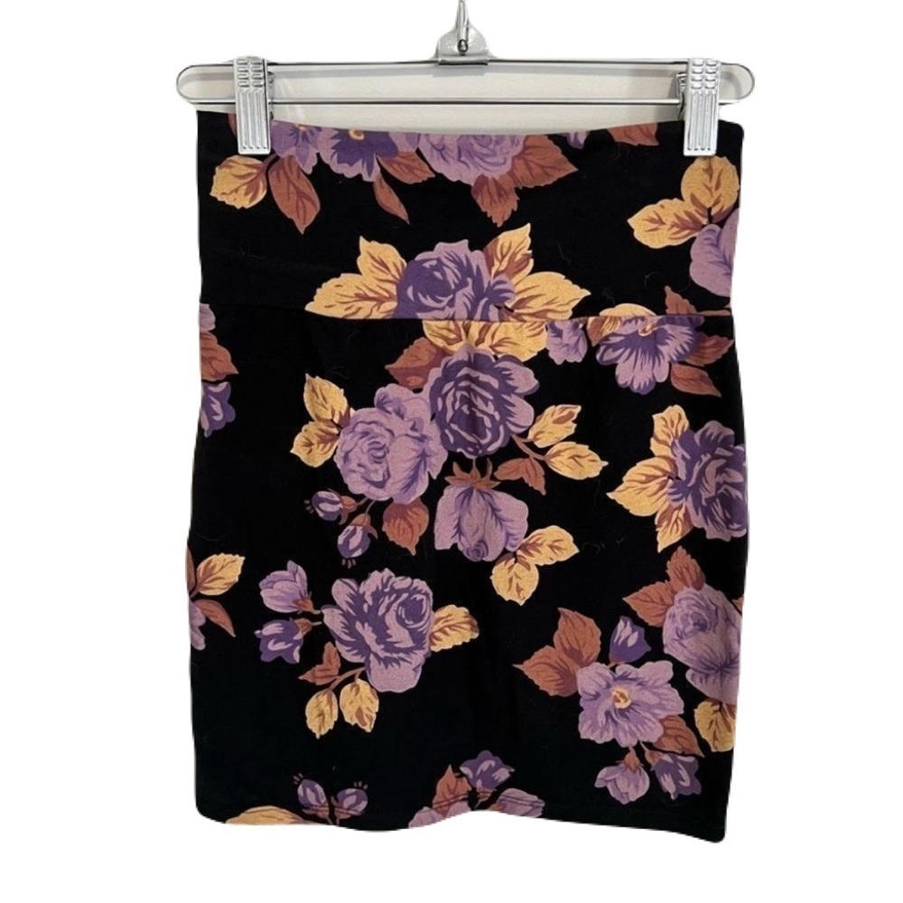 Aritzia Talula Floral High Waist Bodycon Pull On Mini Skirt